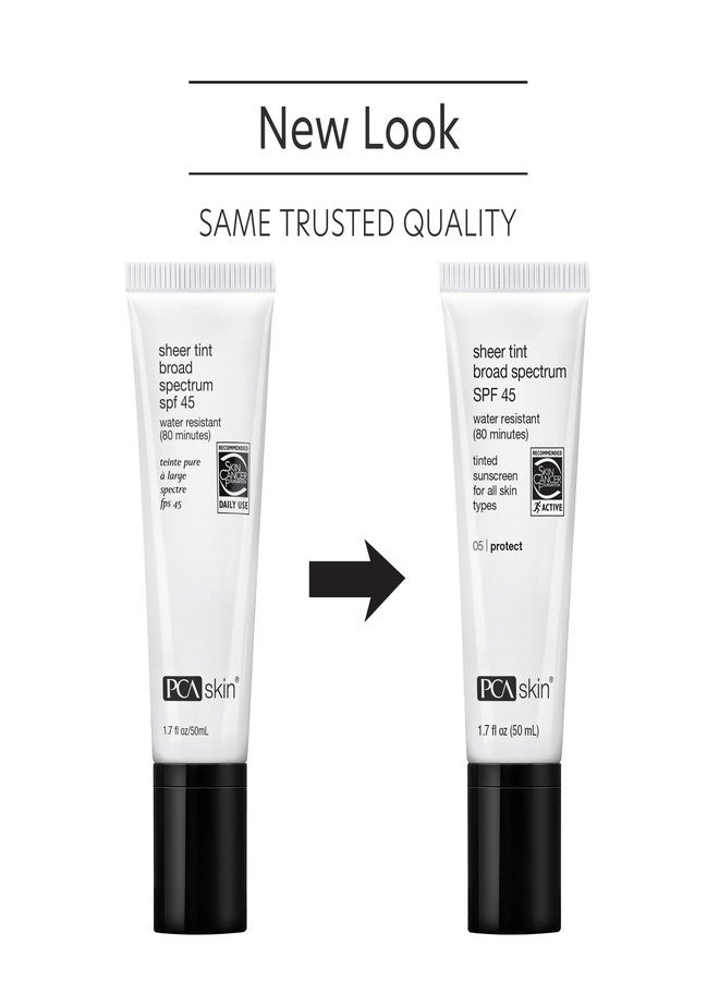 PCA SKIN Sheer Tint Broad Spectrum SPF 45 - Universally-Tinted Water-Resistant Hydrating Sunscreen for Use Alone or Under Foundation & Makeup (1.7 fl oz), 2 Pack - Image 2